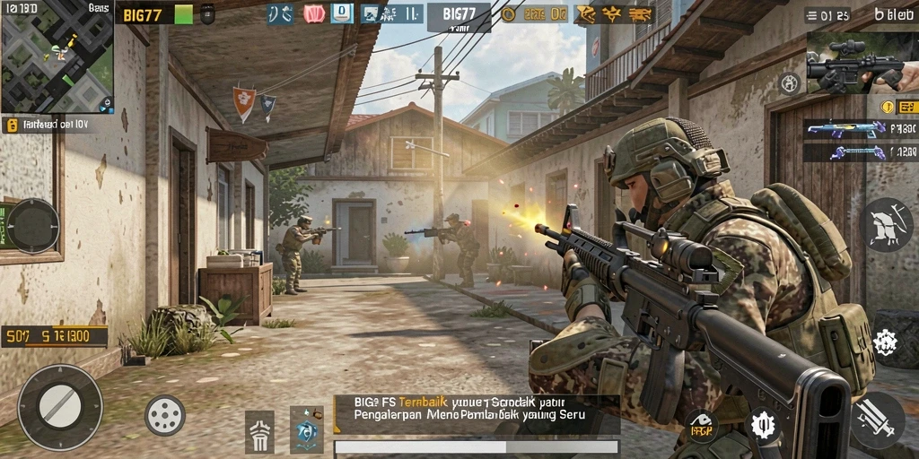 Tampilan menarik dari gameplay BIG77 dengan aksi tembak-menembak intens.