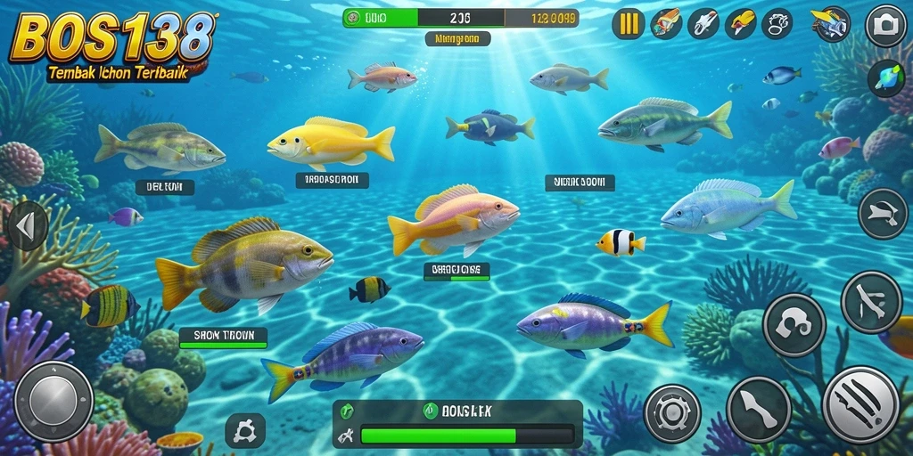 Tampilan gameplay seru dalam permainan Tembak Ikan.