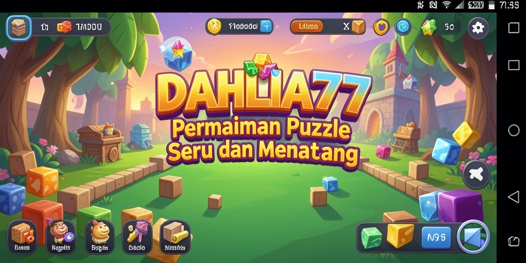 Tampilan gameplay menarik dari DAHLIA77 dengan teka-teki seru.