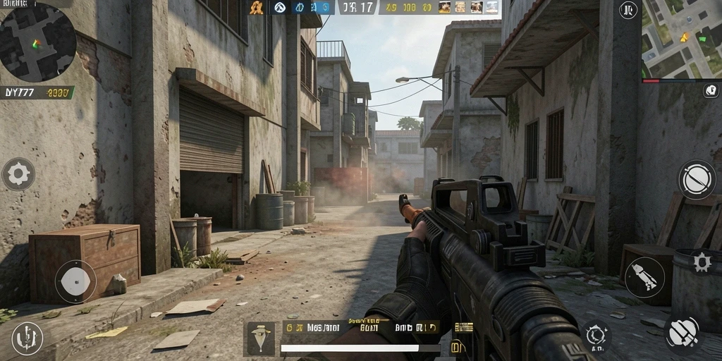 Tangkapan layar dari <strong>DY777</strong> menampilkan aksi FPS yang mendebarkan dan grafis yang luar biasa.