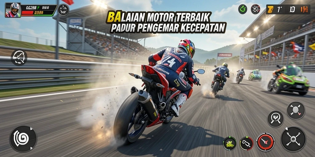 Tampilan gameplay GG288 yang penuh aksi dan kecepatan.