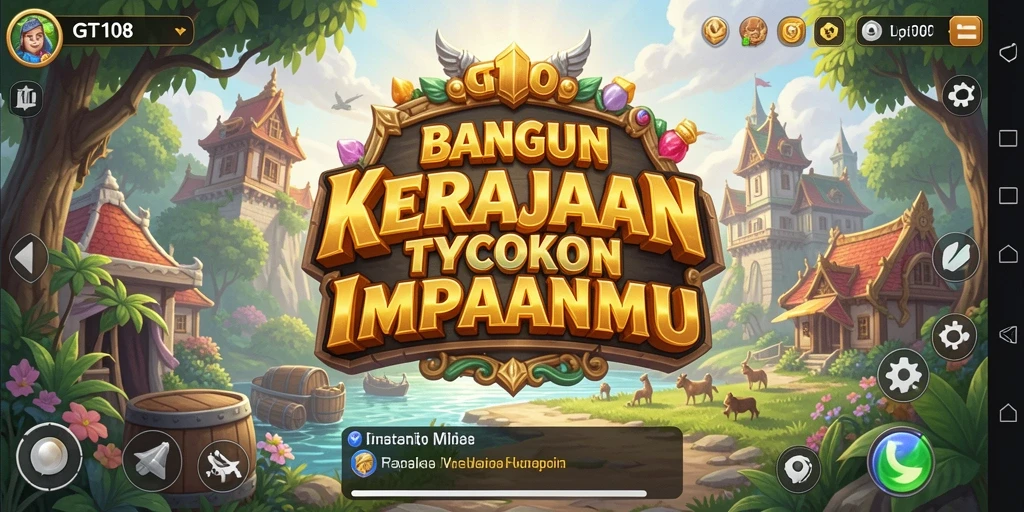 Tampilan gameplay <strong>GT108</strong> yang mengasyikkan dalam membangun kerajaan bisnis.