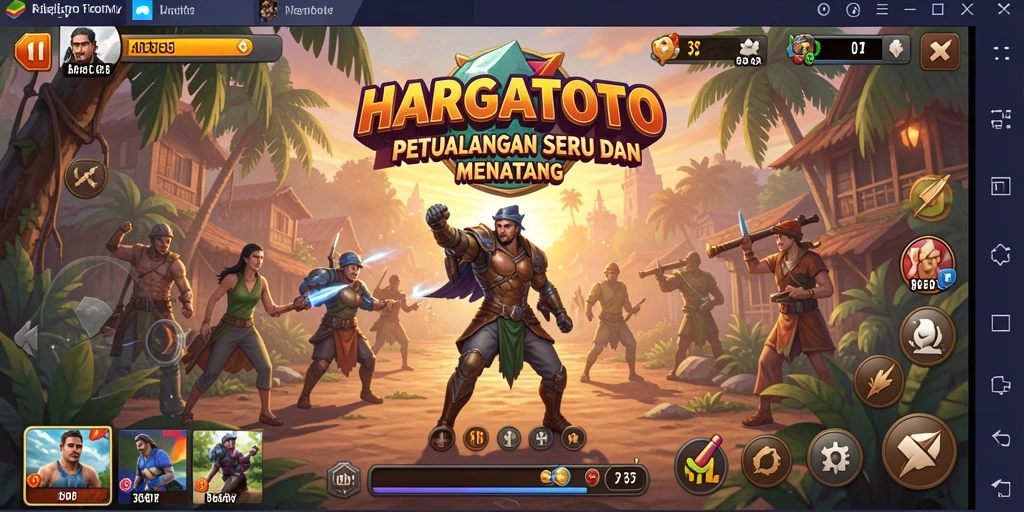 Tampilan gameplay HARGATOTO yang memukau dan penuh petualangan.