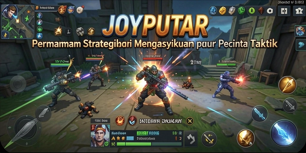 Tampilan gameplay menarik di JOYPUTAR dengan karakter dan taktik.