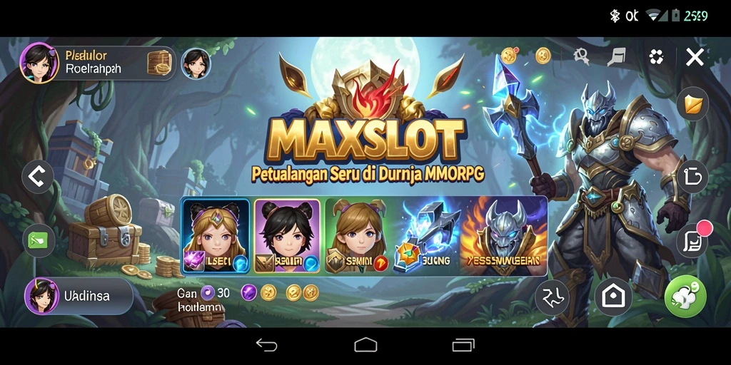 Tangkapan layar dari gameplay seru MAXSLOT dalam dunia MMORPG.