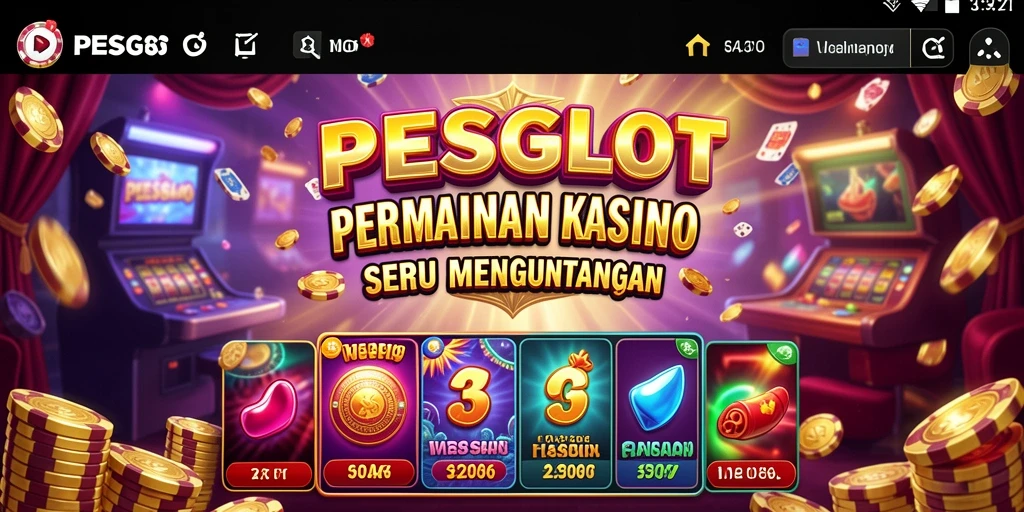 Tampilan seru gameplay PESGSLOT dengan berbagai pilihan permainan Kasino.