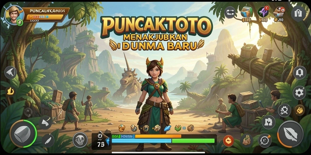Tampilan menarik dalam gameplay petualangan PUNCAKTOTO.