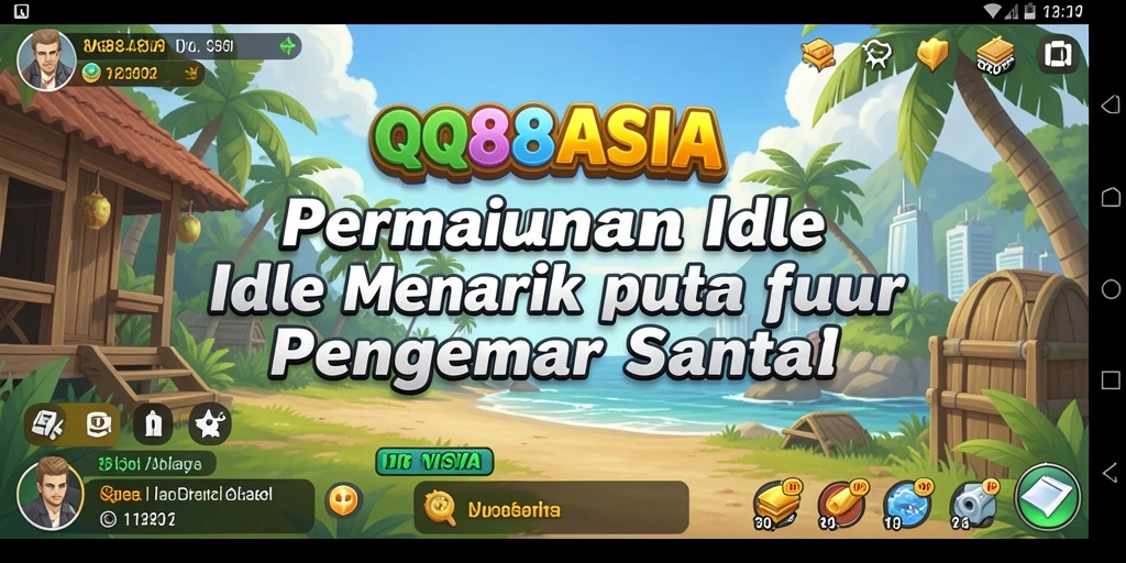 Tangkapan layar gameplay QQ88ASIA menampilkan karakter dan aksi menarik dalam mode Idle.