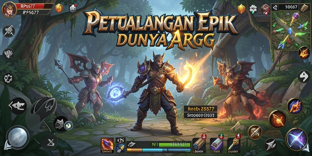 Screenshot gameplay RP6677 menampilkan pertempuran epik dan petualangan seru.