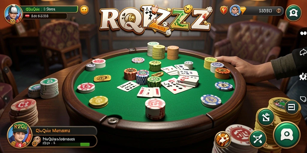 Screenshot gameplay RPZZZ menampilkan suasana menegangkan saat bermain QiuQiu.