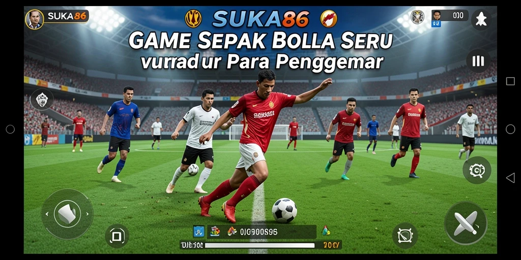 Tangkapan layar utama SUKA86 menampilkan intensitas permainan sepak bola.