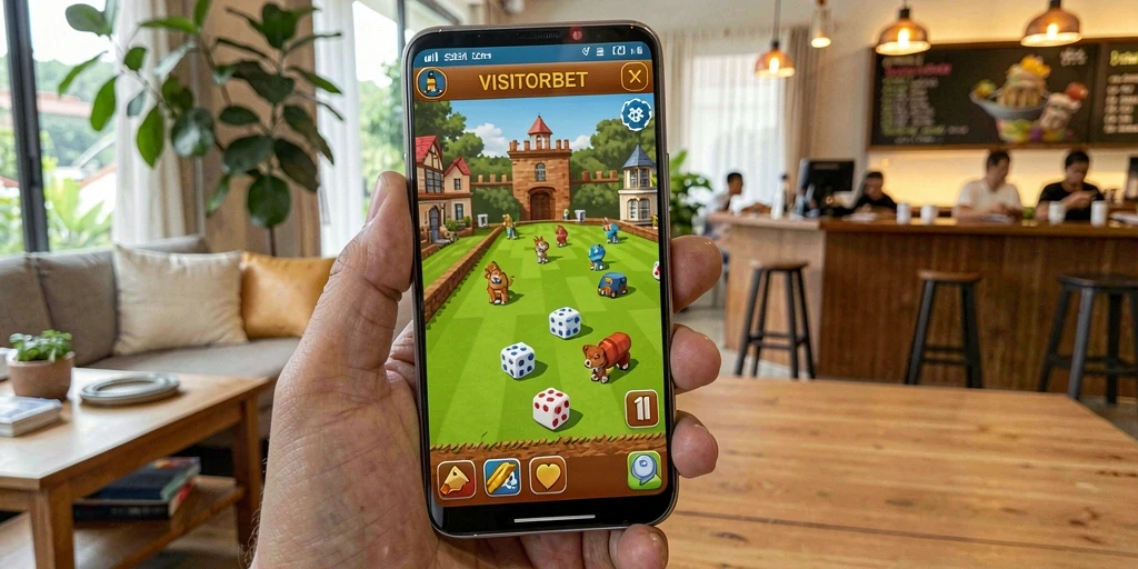 Tangkapan layar gameplay VISITORBET yang menampilkan tantangan puzzle menarik.