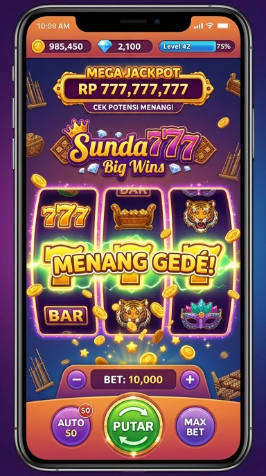 Tampilan halaman utama yang mudah dinavigasi di Sunda777.